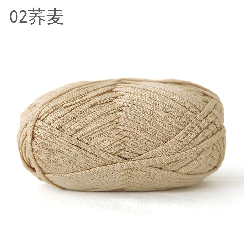 200g Flat Tape Yarn | Polyester Crochet Yarn for Bags & Hats | Ribbon Yarn | Benang Kait Beg