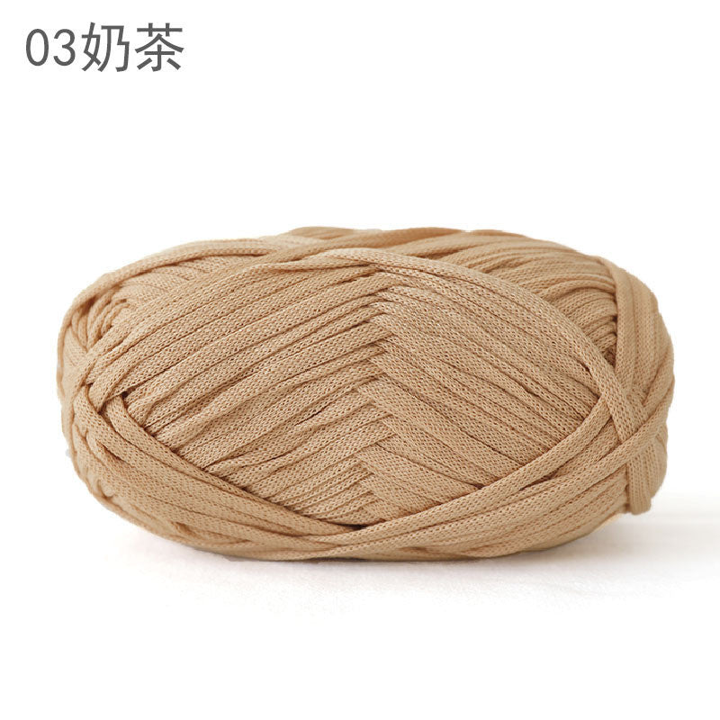 200g Flat Tape Yarn | Polyester Crochet Yarn for Bags & Hats | Ribbon Yarn | Benang Kait Beg