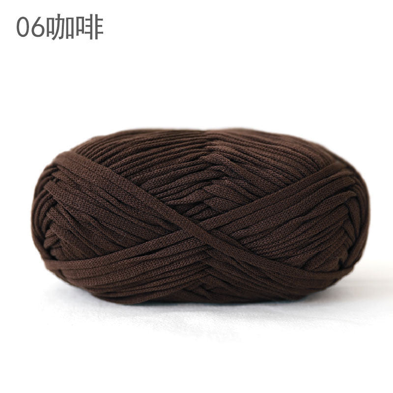 200g Flat Tape Yarn | Polyester Crochet Yarn for Bags & Hats | Ribbon Yarn | Benang Kait Beg