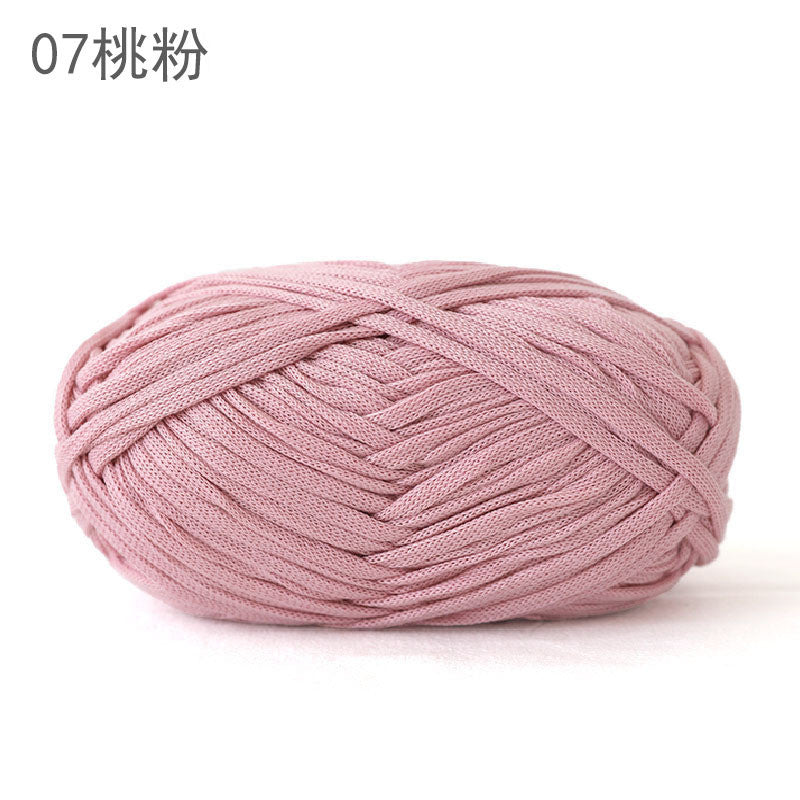 200g Flat Tape Yarn | Polyester Crochet Yarn for Bags & Hats | Ribbon Yarn | Benang Kait Beg
