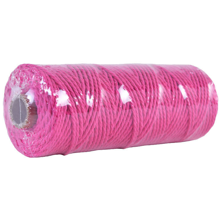 2mm Colorful Cotton Rope | DIY Macrame Craft Cord | Thick Twisted String for Wall Hanging, Wrapping & Decoration