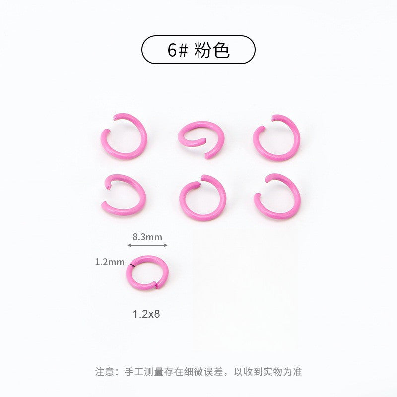 20pcs Open Jump Ring [8mm] - Metal Connector Ring | Single Loop for Keychain Materials | Cincin Penyambung Logam