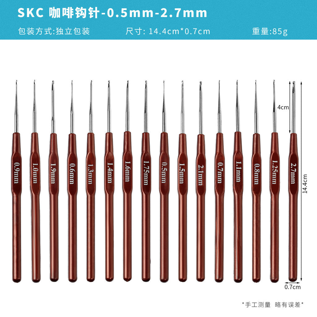【SKC】Metal Crochet Hook with Plastic Grip Handle | Crochet Hook for Lace Yarn| Jarum Kait untuk Benang Lace