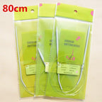 80cm Aluminum Circular Knitting Needle- Ring Needle- Knitting Tools- Crochet hook weaving needle set