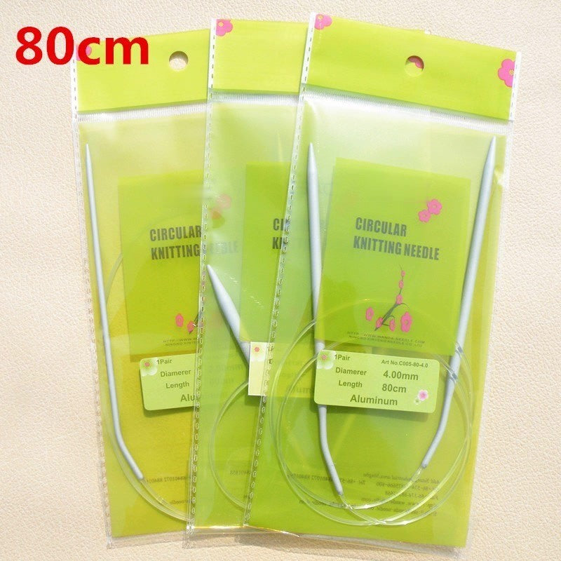 80cm Aluminum Circular Knitting Needle- Ring Needle- Knitting Tools- Crochet hook weaving needle set