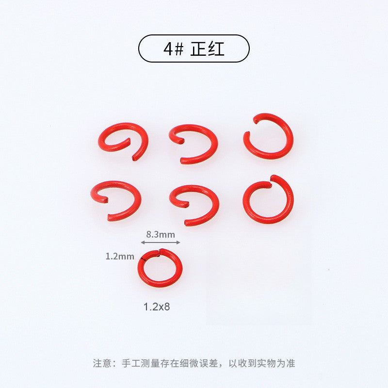 20pcs Open Jump Ring [8mm] - Metal Connector Ring | Single Loop for Keychain Materials | Cincin Penyambung Logam