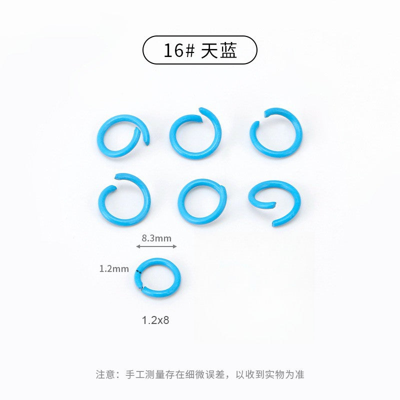 20pcs Open Jump Ring [8mm] - Metal Connector Ring | Single Loop for Keychain Materials | Cincin Penyambung Logam