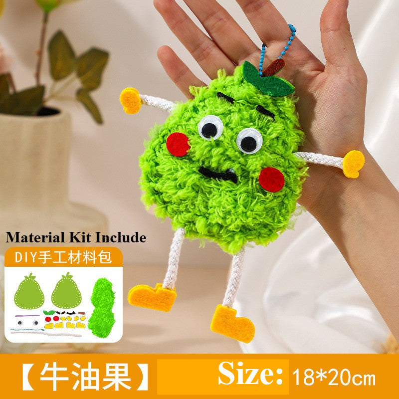 Kit Kraf Jahitan Felt DIY - Cartoon Sewing Kit- Educational DIY Wool Pendant for kids- Handmade Felt Sewing Craft Kit