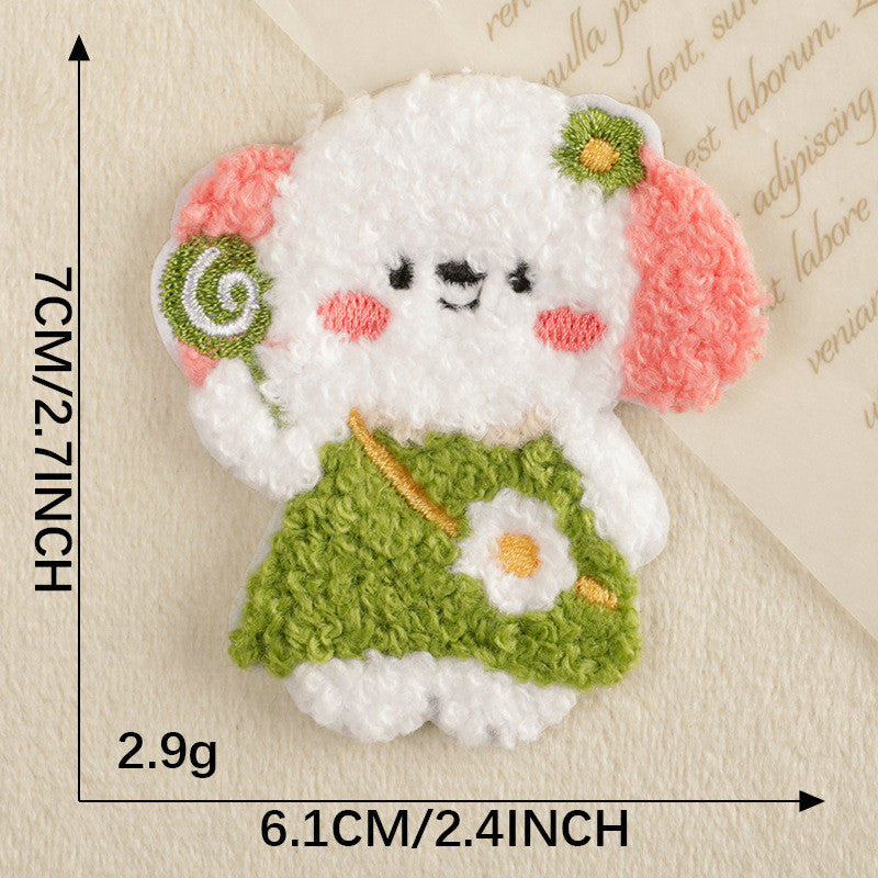 Self-Adhesive Embroidery sticker Patch - Iron on Scarf Label - Bear Sticker Patch