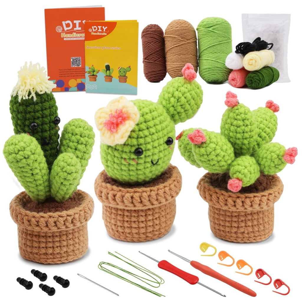 Beginner Crochet Material Kit- DIY Crochet Set-Full Knitting Tools- Crochet Starter Kit for Beginner