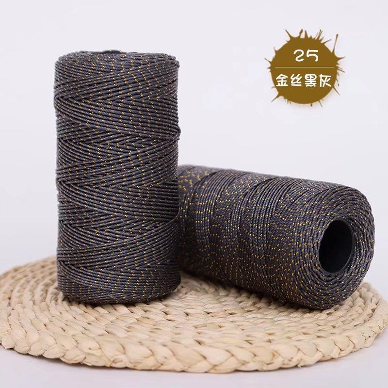 1.5mm Nylon Glitter Yarn | Shiny Nylon Yarn- Benang Kait PP | Multi-Strand Glitter Yarn