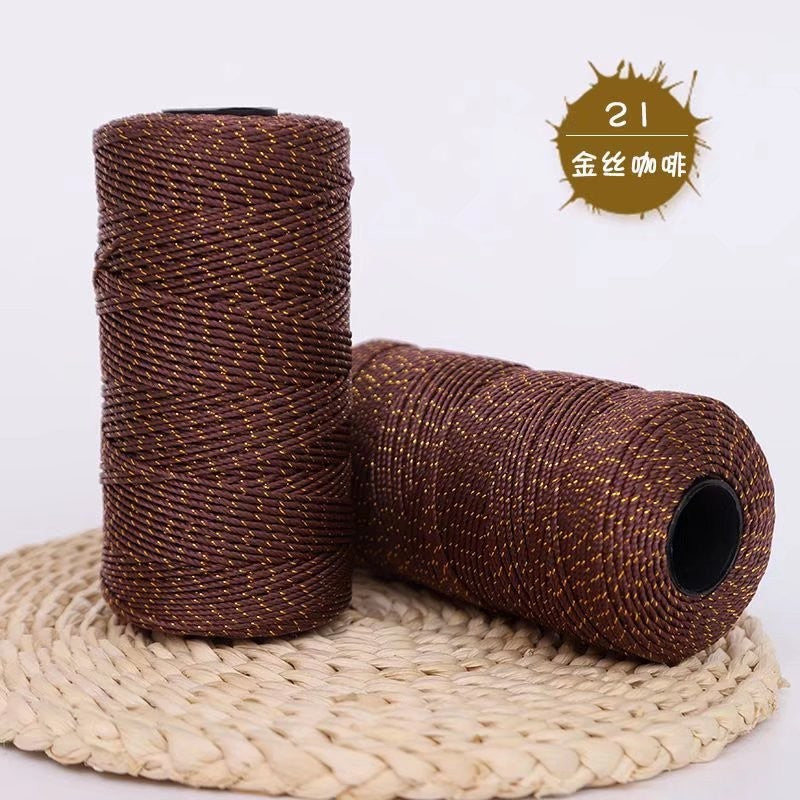 1.5mm Nylon Glitter Yarn | Shiny Nylon Yarn- Benang Kait PP | Multi-Strand Glitter Yarn