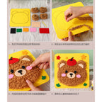 DIY Embroidery Material Kit- Beginner Friendly (3-6 years old)- Creative Hand Sewing Wool Embroidery Set