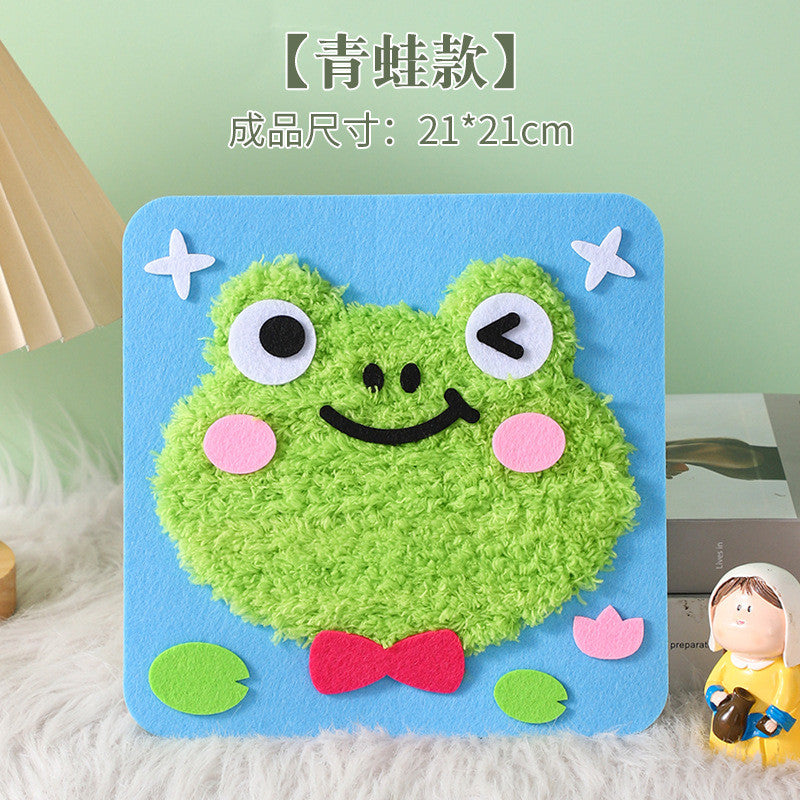 DIY Embroidery Material Kit- Beginner Friendly (3-6 years old)- Creative Hand Sewing Wool Embroidery Set