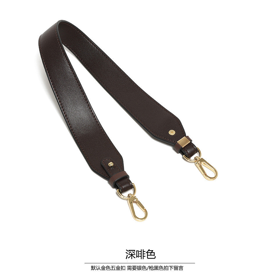 61cm PU Leather Bag Strap | Single Shoulder Underarm Strap | Amber Ebony Color | Solid Detachable Bag Accessory| Handle