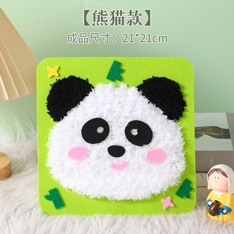 DIY Embroidery Material Kit- Beginner Friendly (3-6 years old)- Creative Hand Sewing Wool Embroidery Set