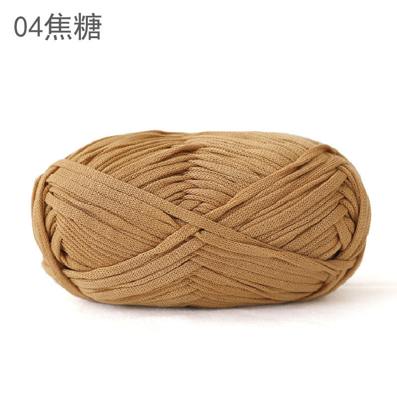 200g Flat Tape Yarn | Polyester Crochet Yarn for Bags & Hats | Ribbon Yarn | Benang Kait Beg