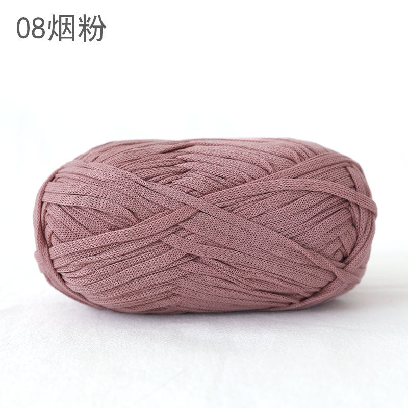 200g Flat Tape Yarn | Polyester Crochet Yarn for Bags & Hats | Ribbon Yarn | Benang Kait Beg