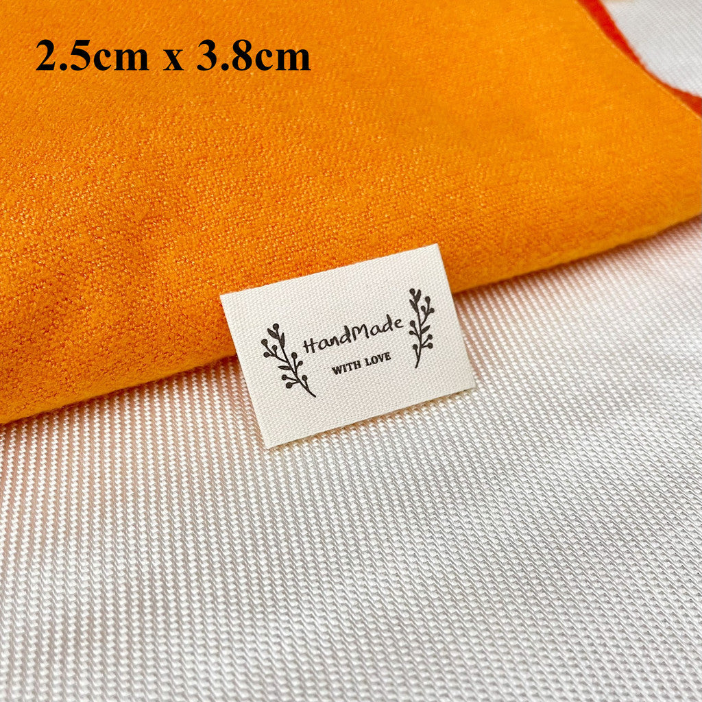 5pcs Cartoon Cute Cotton Handmade Printed Label DIY Handmade Article Collar Label Hair Band Cloth Label Trademark