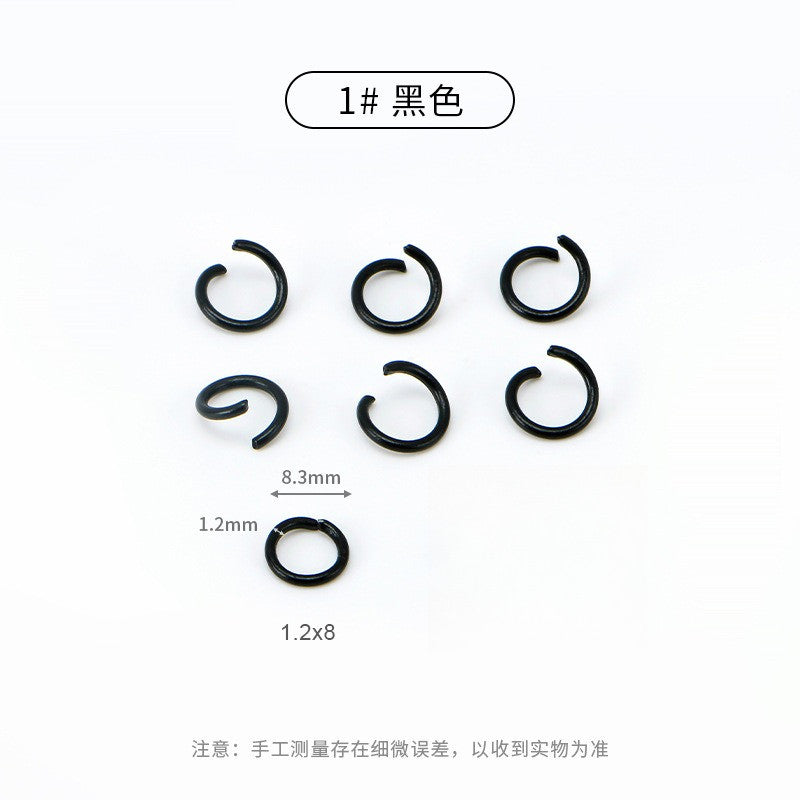 20pcs Open Jump Ring [8mm] - Metal Connector Ring | Single Loop for Keychain Materials | Cincin Penyambung Logam