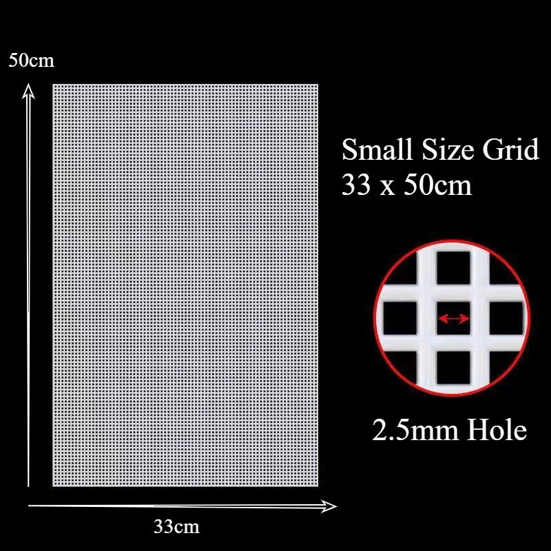 Square Mesh Panel for DIY Crochet Bags & Tissue Boxes – Base Support Grid Board for 3D Embroidery & Handwoven Projects