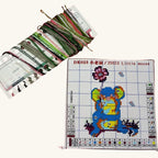 Kids DIY Cross Stitch Kit – Cute Cartoon Wall Hanging | Embroidery | Beginner Practice Kit for Students