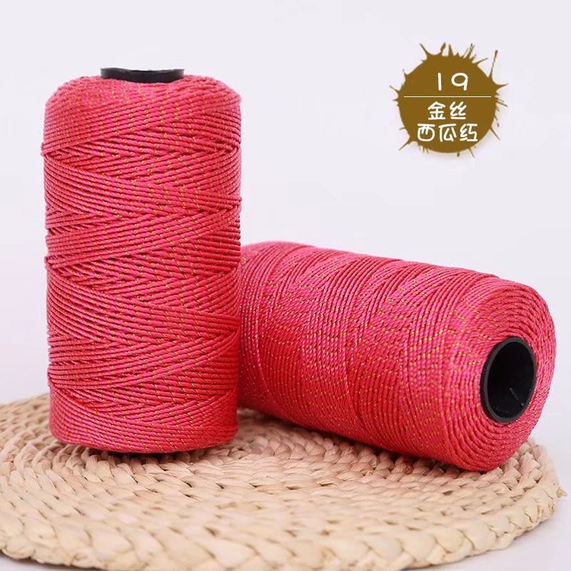 1.5mm Nylon Glitter Yarn | Shiny Nylon Yarn- Benang Kait PP | Multi-Strand Glitter Yarn
