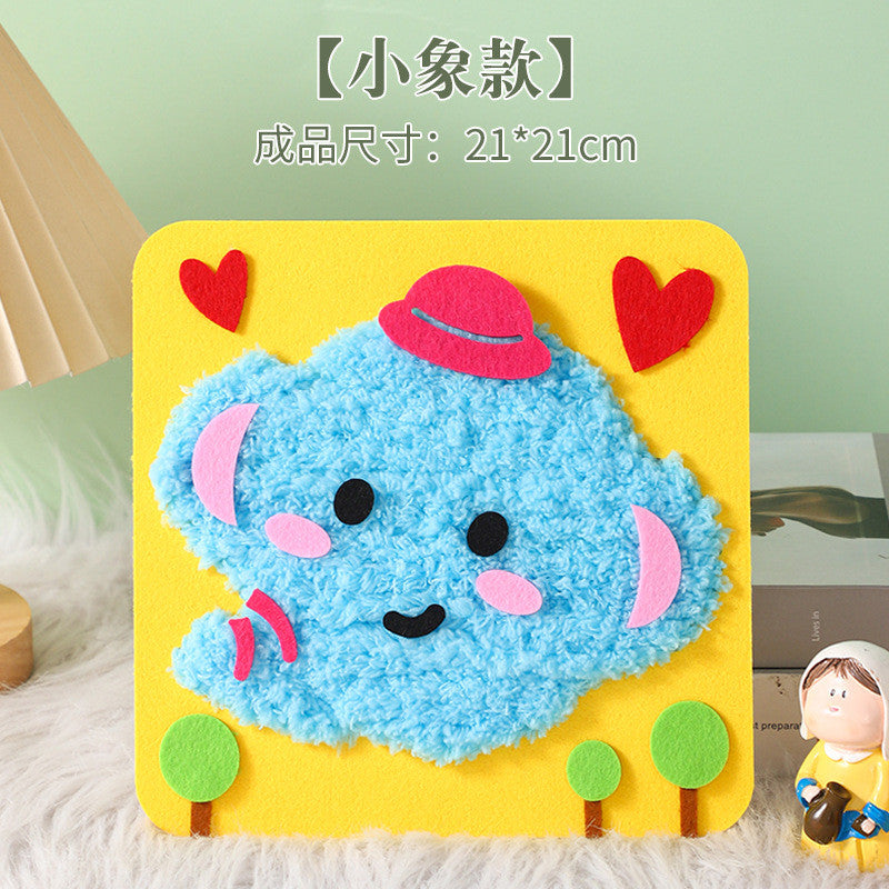 DIY Embroidery Material Kit- Beginner Friendly (3-6 years old)- Creative Hand Sewing Wool Embroidery Set