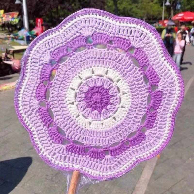 DIY Handmade Crochet Kit | Chinese Style Round Fan | Vintage Yarn Knitting Fan Craft- Pakej DIY Kipas Bulat Gaya Cina