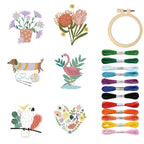 DIY Cross Stitch Kit – Cute Cartoon Wall Hanging | Embroidery | Beginner Practice Kit for Students