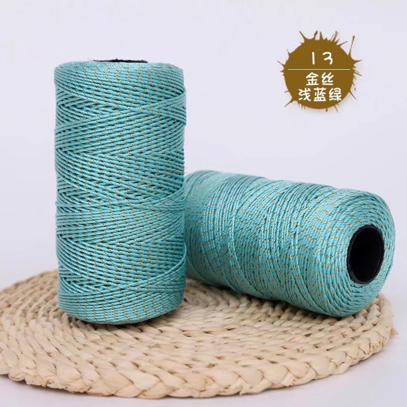 1.5mm Nylon Glitter Yarn | Shiny Nylon Yarn- Benang Kait PP | Multi-Strand Glitter Yarn