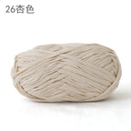 200g Flat Tape Yarn | Polyester Crochet Yarn for Bags & Hats | Ribbon Yarn | Benang Kait Beg