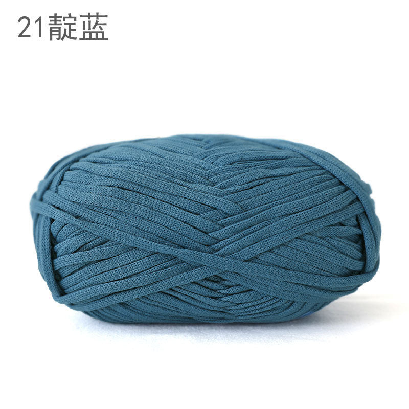 200g Flat Tape Yarn | Polyester Crochet Yarn for Bags & Hats | Ribbon Yarn | Benang Kait Beg