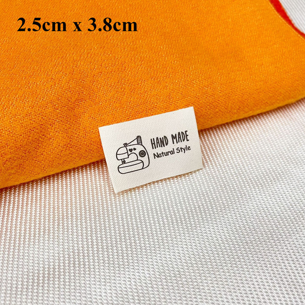 5pcs Cartoon Cute Cotton Handmade Printed Label DIY Handmade Article Collar Label Hair Band Cloth Label Trademark