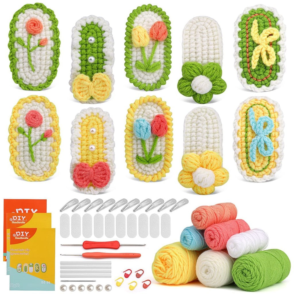 Beginner Crochet Material Kit- DIY Crochet Set-Full Knitting Tools- Crochet Starter Kit for Beginner