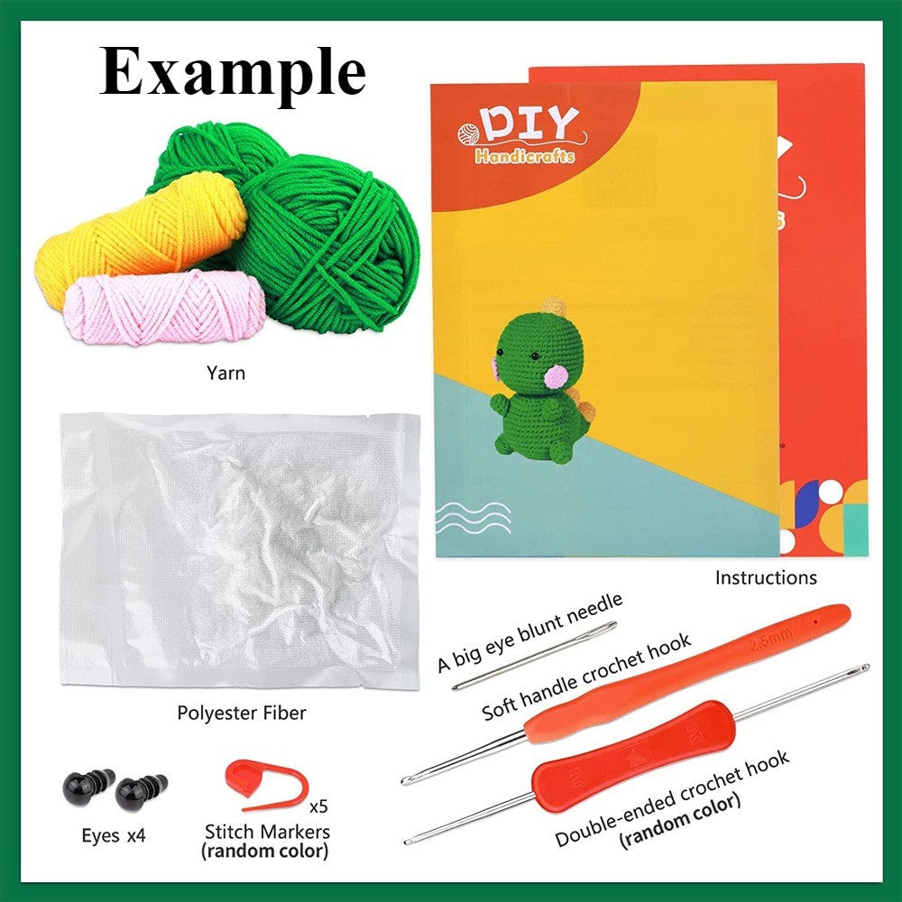 Beginner Crochet Material Kit- DIY Crochet Set-Full Knitting Tools- Crochet Starter Kit for Beginner