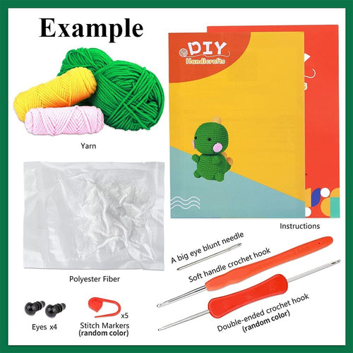 Beginner Crochet Material Kit- DIY Crochet Set-Full Knitting Tools- Crochet Starter Kit for Beginner