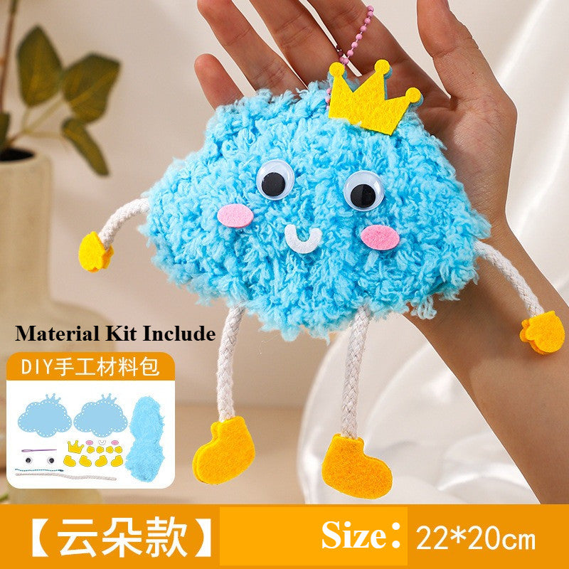 Kit Kraf Jahitan Felt DIY - Cartoon Sewing Kit- Educational DIY Wool Pendant for kids- Handmade Felt Sewing Craft Kit