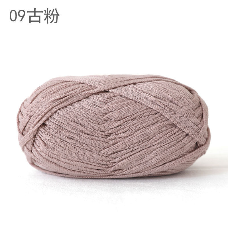200g Flat Tape Yarn | Polyester Crochet Yarn for Bags & Hats | Ribbon Yarn | Benang Kait Beg