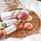 Hand-Dyed Gradient Lace Cotton Yarn | Strong Twist Summer Knitting & Crochet Yarn for Summer Shawls & Tops
