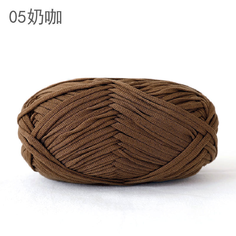 200g Flat Tape Yarn | Polyester Crochet Yarn for Bags & Hats | Ribbon Yarn | Benang Kait Beg