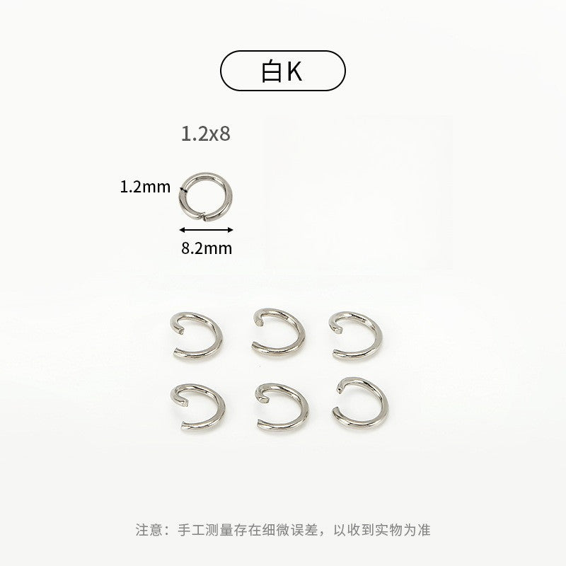 20pcs Open Jump Ring [8mm] - Metal Connector Ring | Single Loop for Keychain Materials | Cincin Penyambung Logam