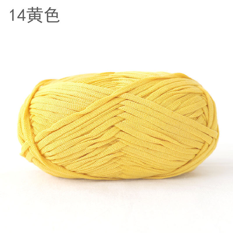 200g Flat Tape Yarn | Polyester Crochet Yarn for Bags & Hats | Ribbon Yarn | Benang Kait Beg