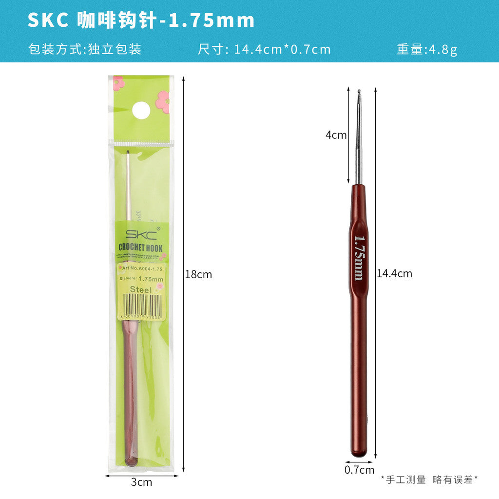【SKC】Metal Crochet Hook with Plastic Grip Handle | Crochet Hook for Lace Yarn| Jarum Kait untuk Benang Lace