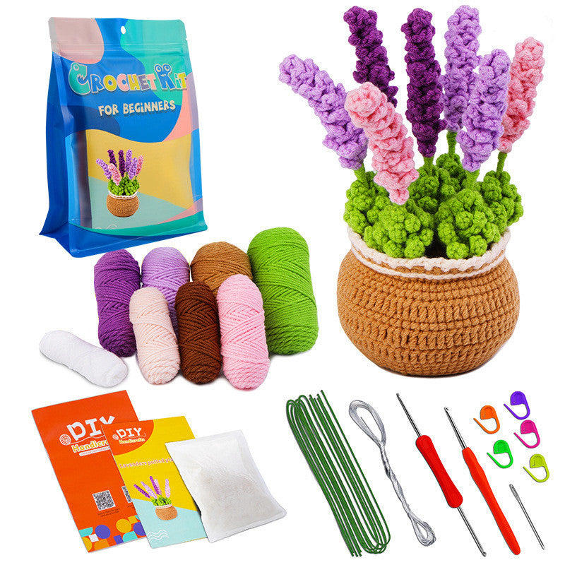 Beginner Crochet Material Kit- DIY Crochet Set-Full Knitting Tools- Crochet Starter Kit for Beginner