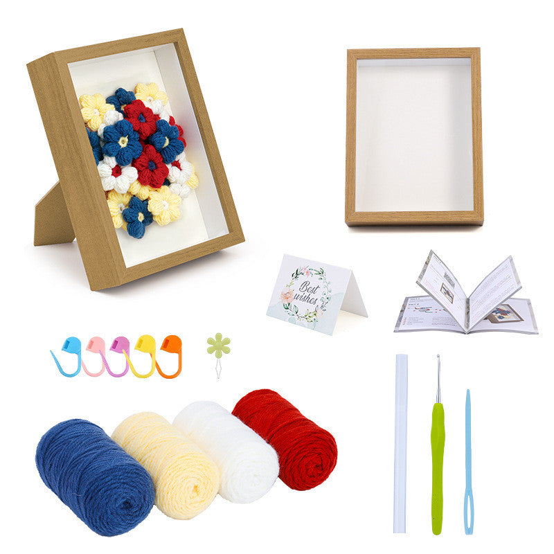 DIY Flower Bouquet Crochet Kit – Handmade Yarn Flower Decoration, Crochet Material Set for Beginners | Handmade Gift