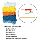 DIY Handmade Crochet Kit | Chinese Style Round Fan | Vintage Yarn Knitting Fan Craft- Pakej DIY Kipas Bulat Gaya Cina