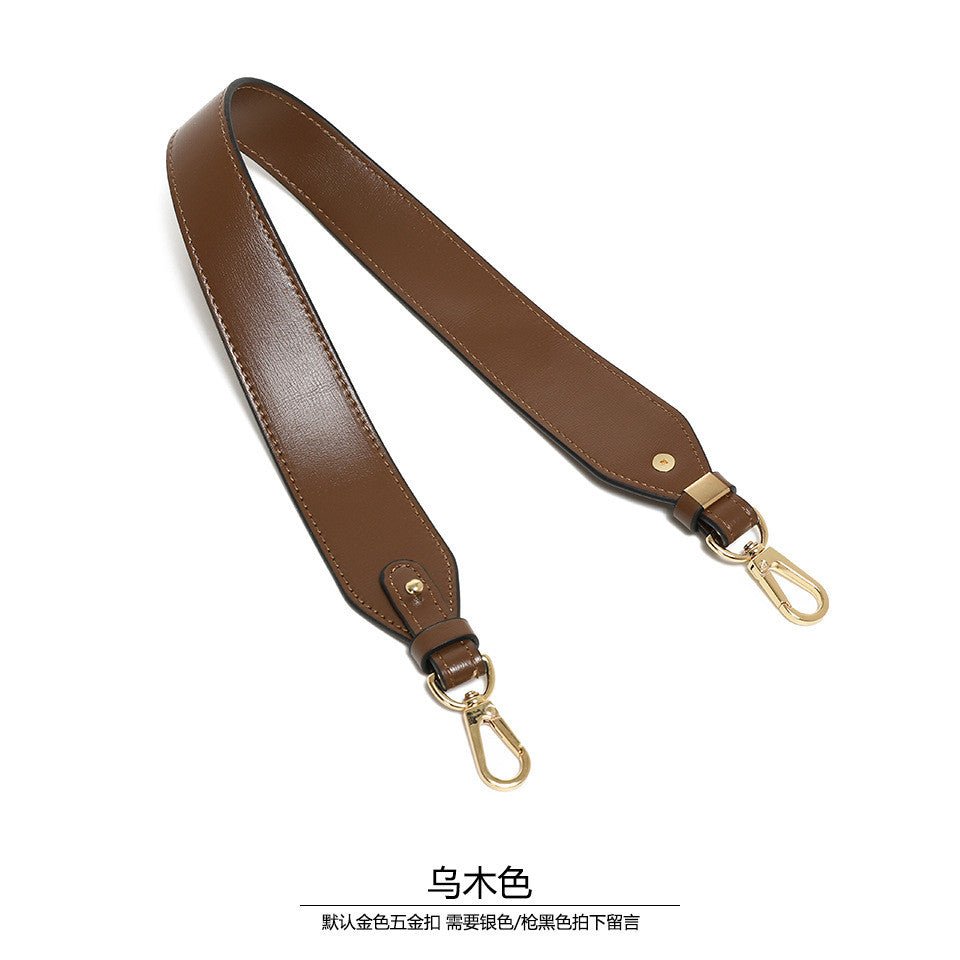 61cm PU Leather Bag Strap | Single Shoulder Underarm Strap | Amber Ebony Color | Solid Detachable Bag Accessory| Handle