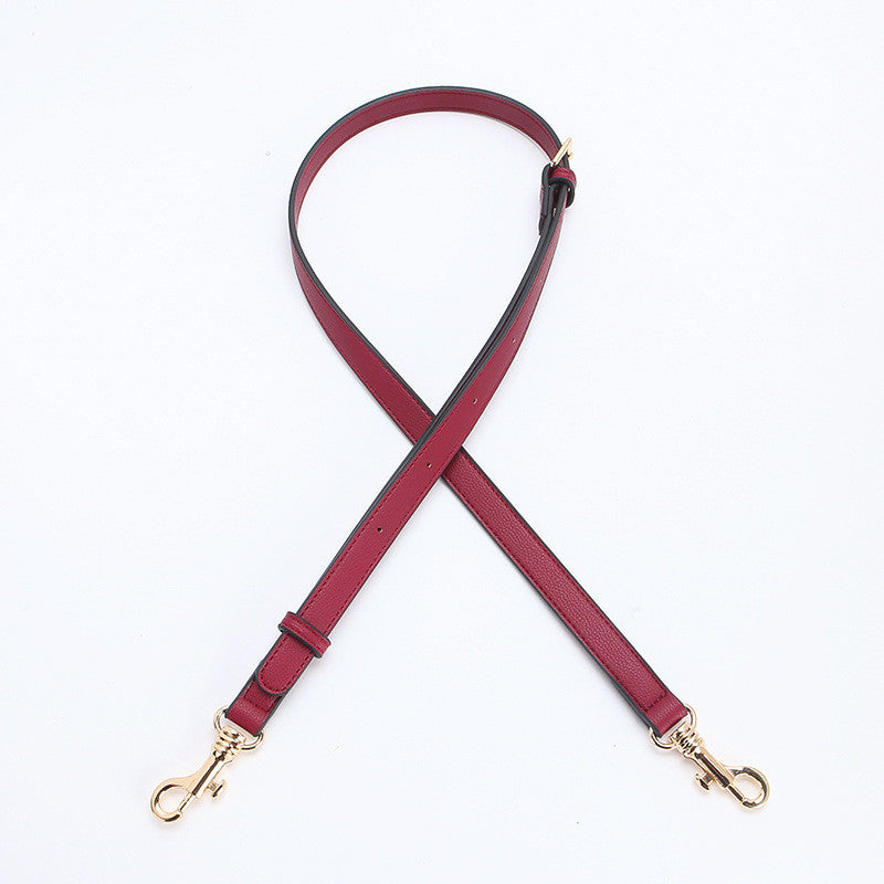 1pc Genuine Leather Bag Strap Adjustable Litchi Texture | Thin Shoulder/ Crossbody Long Strap | Replacement Bag Strap