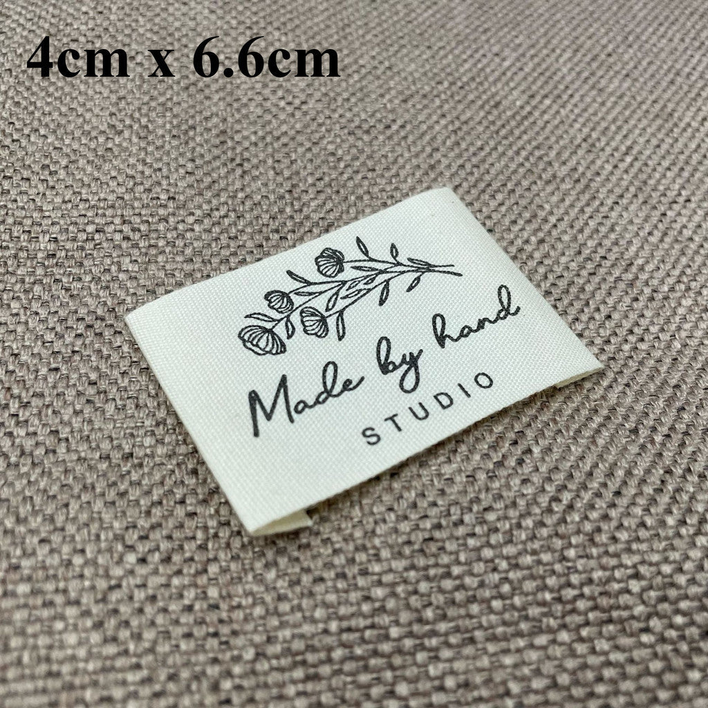 5pcs Cartoon Cute Cotton Handmade Printed Label DIY Handmade Article Collar Label Hair Band Cloth Label Trademark